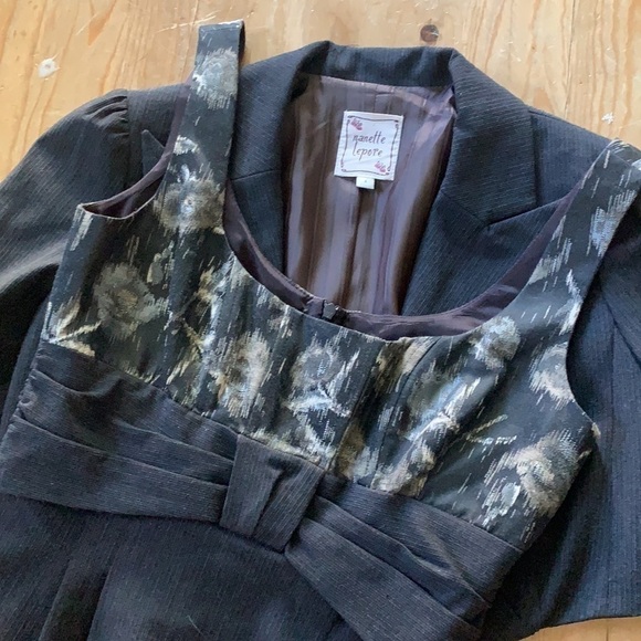 NANETTE Lepore Tigress Coffee Bean Dress With Jacket Size 4 - Picture 14 of 16